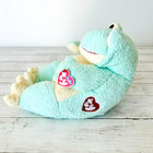 Ty Baby Pillow Pals Frogbaby Plush Rattle Green Yellow Frog 12  New W  Tag 1999