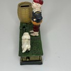 Vintage Trick Dog Mechanical Coin Bank Cast Iron Upper Deck Repro Works