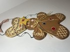 Hanging Wood Christmas 3d Gingerbread Man Folk Primitive Country Rustic Wall Dec