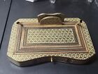 Eastern   Persian Inlaid Lacquered Desk Set Pen Stand Letter Rack