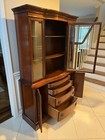 Vintage Duncan Phyfe Design Curved Glass Front Cabinet