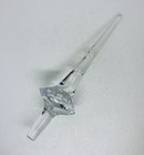 Very Rare Crystal Glass Bottle Stopper Long Stem 11 5    Unique Art Decor X1
