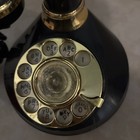 Vintage Black Gold Candlestick Rotary Dial Telephone American  Retro Untested