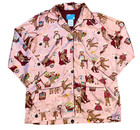 Nick   Nora Girls 2 Piece Sock Monkey Satin Pajama Set Size Xl 16 Pink Sleepwear