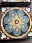 11 X Victorian Ceramic Tile Floral Flowers Leaf Old Antique Art Nouveau Vintage