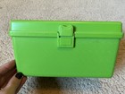 Vintage Sewing Box Apple Green With Tray Wil-hold Wilson 9 3 4    X 6    X 5 1 2   