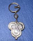 Vintage Thai Airways Airlines Keychain Key Ring 25 Years Gold Tone E278