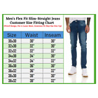 Men s Straight Slim Fit Flex Stretch Premium Washed Jeans Comfy Denim Pants