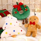 3 Pcs Christmas Throw Pillow Set Plush Gingerbread Men Pillow 18 Inch