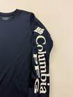 Columbia Shirt Kids Medium 10 12 Blue Omni-wick Pfg Long Sleeve Fishing Top