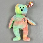Ty Peace Bear Beanie Baby Rainbow 1996 Plush Toy Stuffed Animal Mwmt
