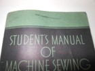 Students Manual Of Machine Sewing Singer 1939 Form 1689 Revised  Home Ec Dept