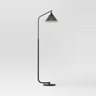 Smoked Glass Floor Lamp Black - Threshold