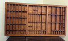 Wooden Printer s Tray Type Set Drawer Letterpress Display Shadow Box Shelf