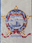 Antique 1893 Minnesota State Silk Ribbon L etoile Du Nord Motto Farmer   Indian