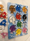 Melissa   Doug Fish Colors Wooden Peg Puzzle 10 Pieces Complete Toddler Toy 