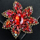  Vintage Style Large Sparkly Purple Flower Brooch Pin With Gemstones