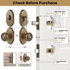 Antique Brass Door Knobs With Deadbolt  Door Lock Set With Lock And Key