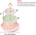 Jusalpha 3-tier Porcelain Cake Stand-dessert Stand-cupcake Stand-tea Party Servi