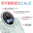 Hybrid 2-in-1 Analog   Digital Weighing Scale For Body Weight Up To 400lbs - Thi
