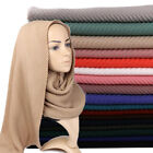 Women s Cotton Scarf Pleated Crinkle Hijab Muslim Wrap Shawls Scarves 180 85cm