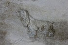 Weathervane Sign Molds Cocker Spaniel Dog Antique Relief Vintage Cast Metal 