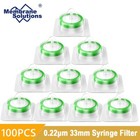 100pcs Lab Supplies Pes Membrane Syringe Filter Sterile 33mm 0 22  m Individually