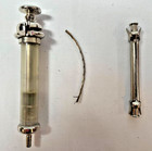 Antique Glass Syringe And Needle Set With Stainless Box - Not Intended For Use 
