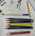 Lot Of Vintage Drafting Tools  leadlok Pencils  Drop Bow Compass Etc   See Pics