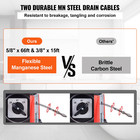 Vevor Drain Cleaner Machine 66ft X 5 8  250w Sewer Snake Auger Manual Feed