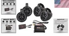 Compact Marine Stereo System With Remote  Ideal For Golf Carts And Utvs