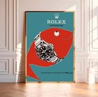 Vintage Advertising  Swiss Rolex Watch Art Poster high Quality Print