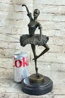 Signed Original Prima Ballerina Dancer Bronze Sculpture Art Deco Figurine Figure