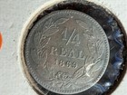 Honduras 1 4 Real 1869-a Km31 Cu-ni Paris 2-year Type Top Grade - Very Rare  