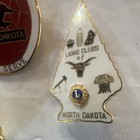 Lions Club Lapel Pin Lot North   South Dakota Saskatchewan    we Serve    1979