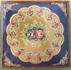 Reuge Music Box  Lefton 1960-70s  Floral Painted Lid  Plays  always   Vg Cond
