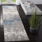 Safavieh Brentwood Alaia Abstract Runner Rug 2  X 10  Light Grey blue Runner Rug