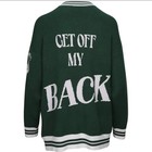 Fore Alll Womens Xl Green Collegiate Golf Babe Cardigan Patches Preppy Academia