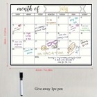 Magnetic Dry Erase Calendar For Refrigerator Whiteboard With 1pc Pen Larger