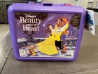  Vintage Beauty And The Beast Purple Aladdin Lunch Box With Thermos Disney