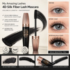 Lameila 4d Silk Fiber Lash Mascara Black Volume Length Waterproof