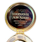 Vintage Avon Solid Perfume Compact 1967 Honor Award Hawaiian White Ginger Mod
