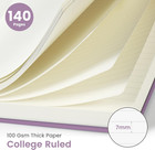 Lined Spiral Journal Notebook For Women   Men  140 Pages  College Ruled Hardcove