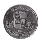 Niagara Falls On Canada 1982 Trade Dollar Token Coin With Flower Clock