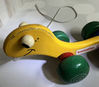 Vintage Kouvalias Wooden Walking Centipede Pull Toy Made In Greece 70 s