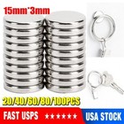 Neodymium Magnets N45 Disc Round Super Strong Rare Earth 15mm X 3mm Refrigerator