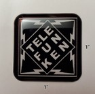 Custom Telefunken Logo Dome Epoxy Badge Sticker- Black   White