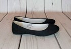 Alpine Swiss Pierina-ms Women s Sz 7 Black Micro Suede Ballet Flats