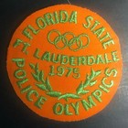 Vintage C1975  florida State Police Olympics Ft  Lauderdale  Embroidered Patch 