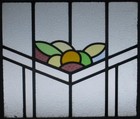 Abstract Old English Leaded Stained Glass Window 20 75  X 19 